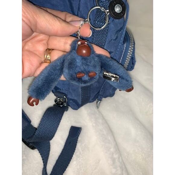 Kipling Queenie Small Backpack True Blue Tonal Unisex Adjustable Straps - Picture 4 of 8